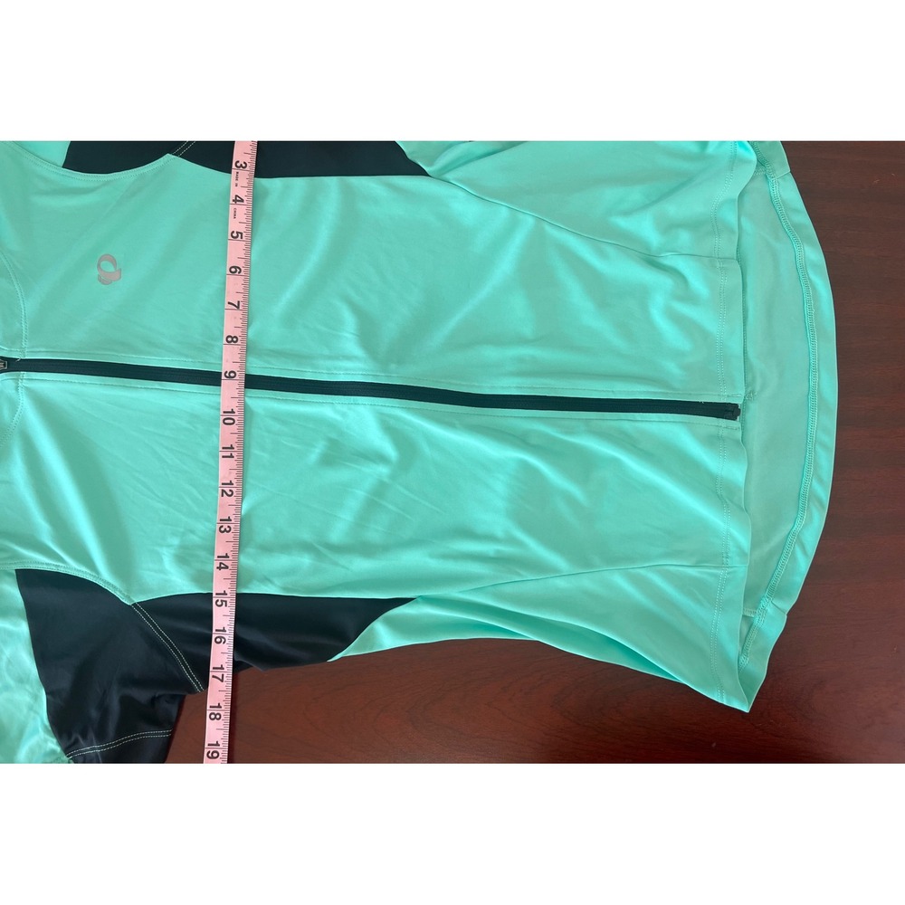 Pearl Izumi Womens Cycling Jersey Teal Green Black Full Zip‎ Short Sleeve Large - Picture 5 of 6